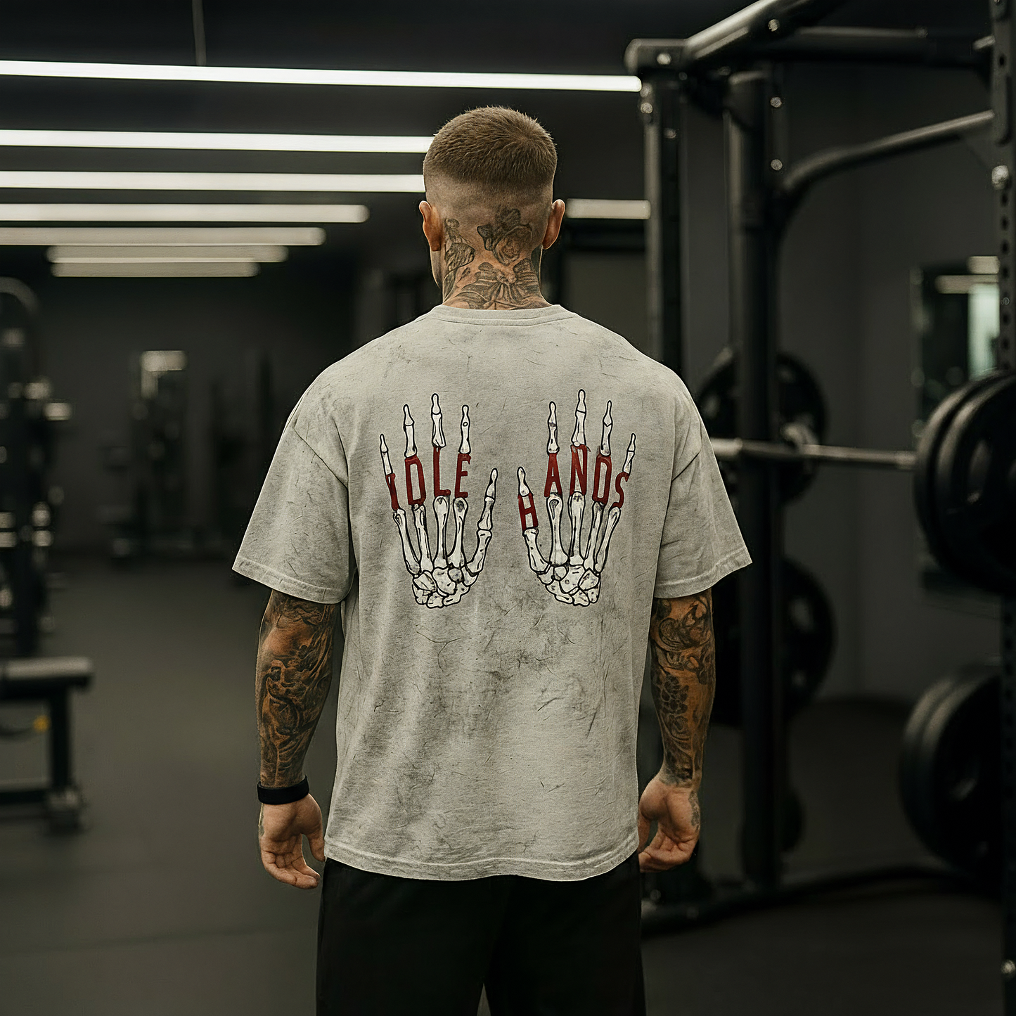 Idle Hands Acid Wash Tee