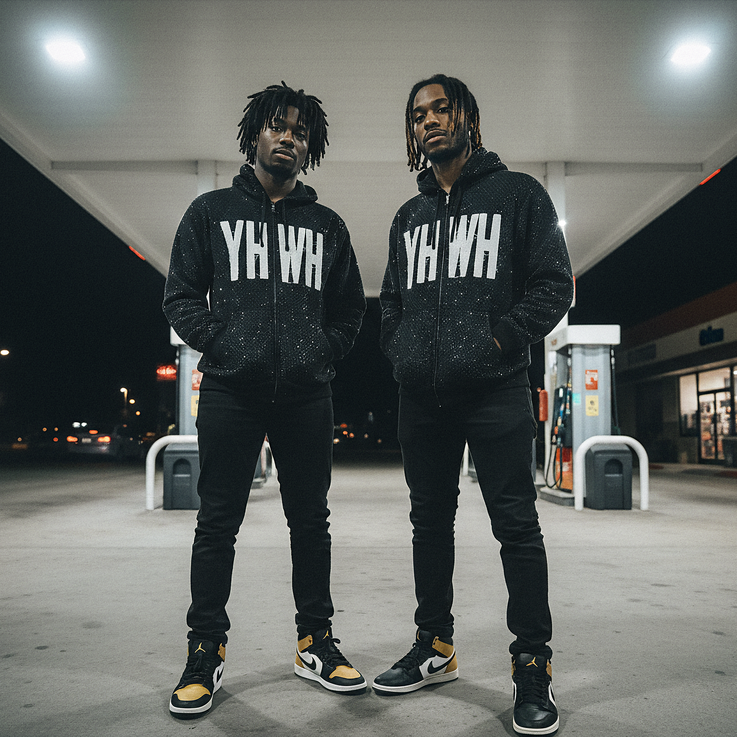 YHWH Rhinestone Hoodie