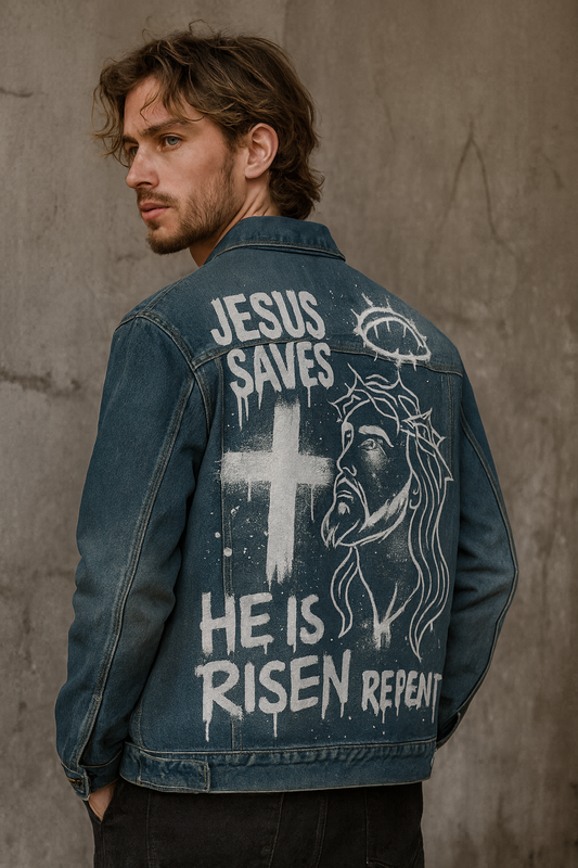 He is Risen Jean Jacket