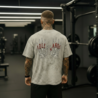 Idle Hands Acid Wash Tee